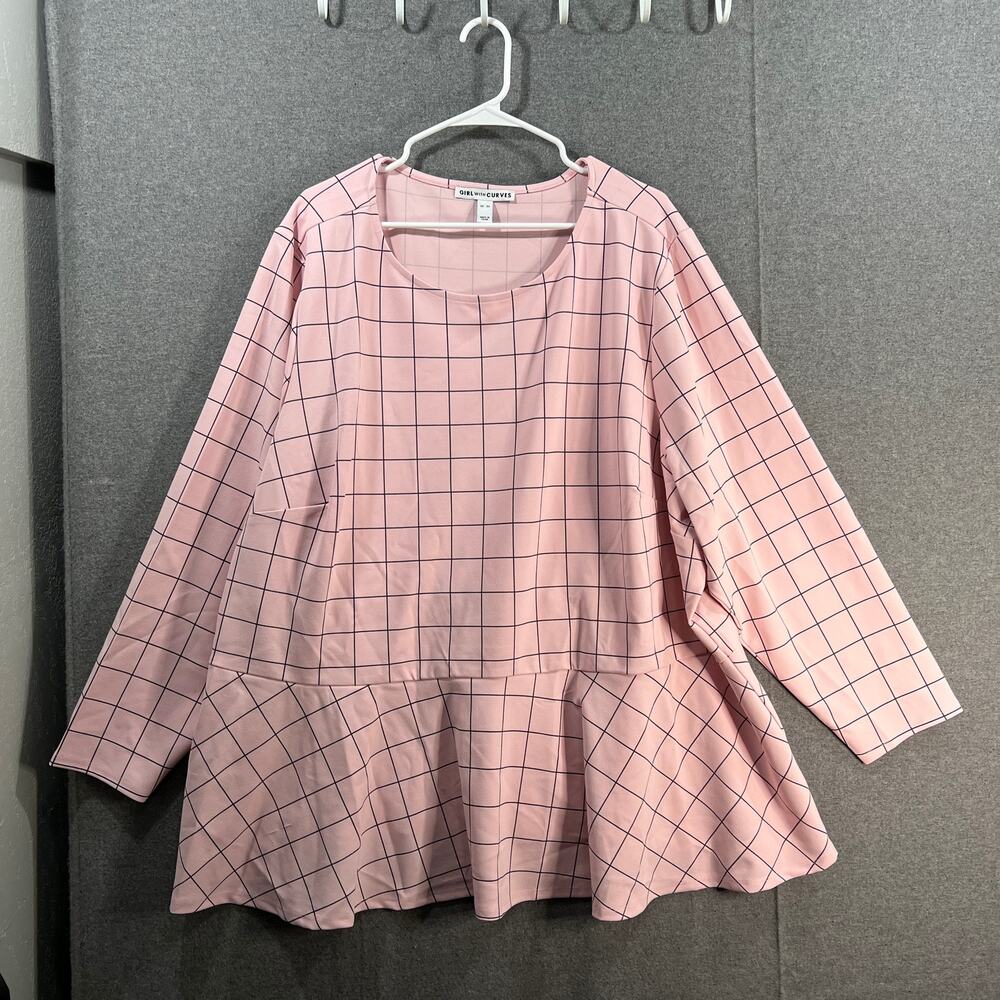 Girl With Curves Womens Top Shirt Ladies Pink Color Size 5X